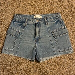 Lovervet by Vervet high rise boyfriend cargo shorts-size medium